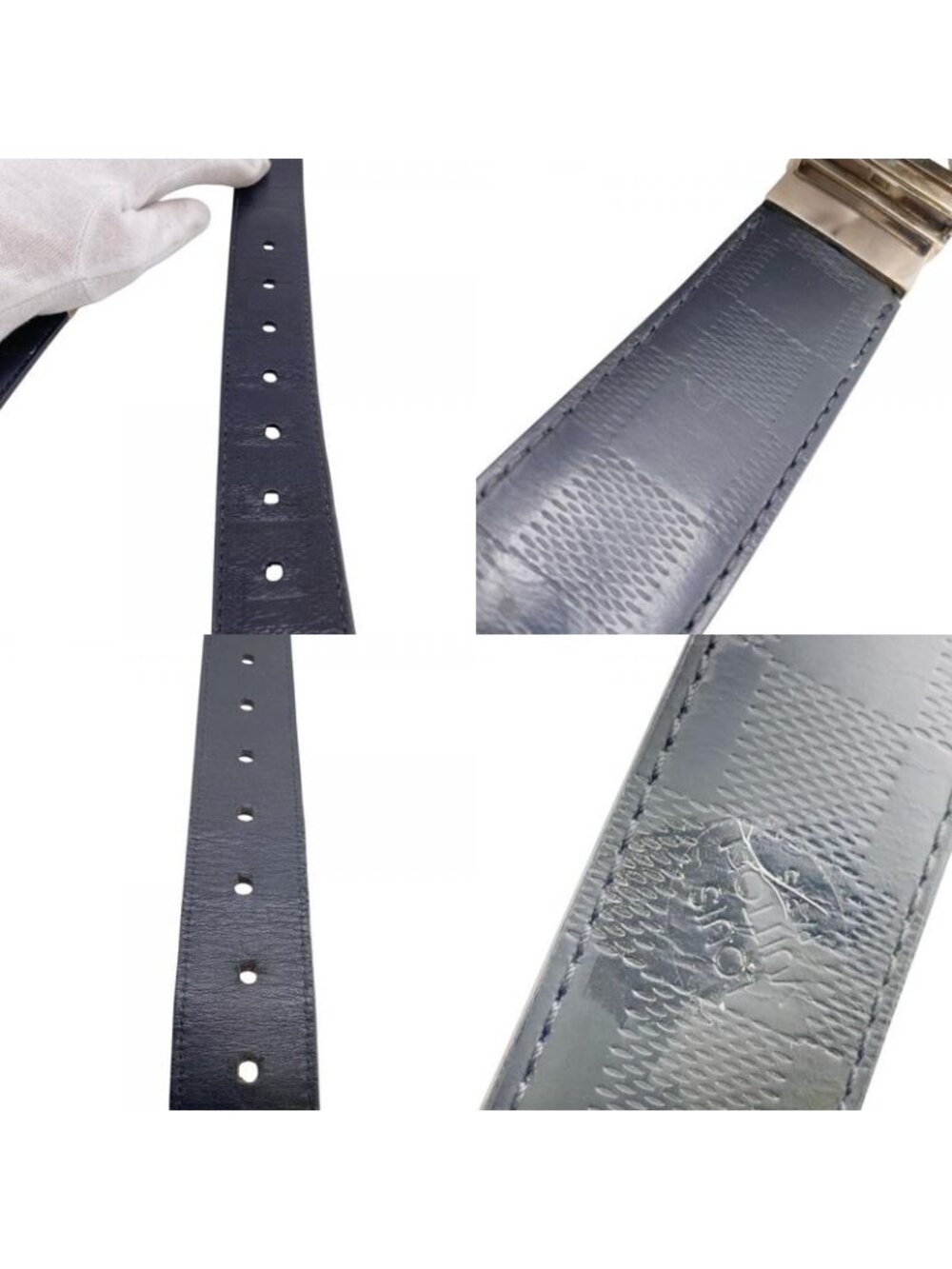 Louis Vuitton M9674 Damier Infini Belt Brand Jeans Dress Casual Business Black - Picture 8 of 9